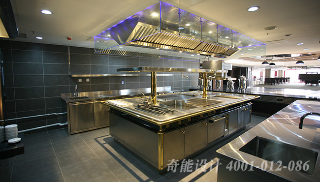酒店開放式廚房設計效果圖